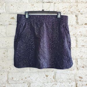 Orvis | Black Floral Women’s Travel Sport Skort Active Skirt | SIze M